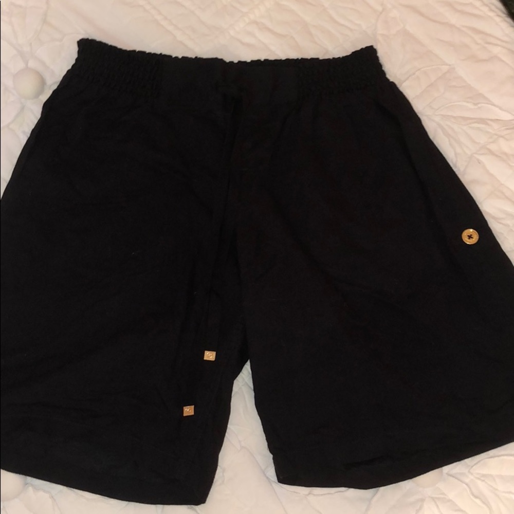 Black Michael Kors shorts with a gold design!!